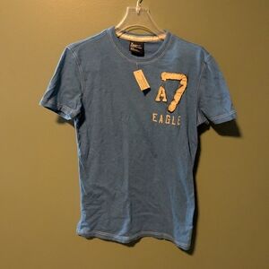 American Eagle Outfitters Blue A7 Eagle Short Sleeve Tee